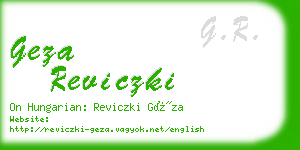 geza reviczki business card